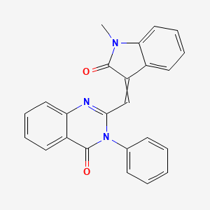 2-[(1-methyl-2-oxo-1,2-dihydro-3H-indol-3-ylidene)methyl]-3-phenyl-4(3H)-quinazolinone