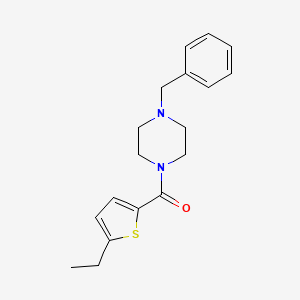 molecular formula C18H22N2OS B4928837 1-benzyl-4-[(5-ethyl-2-thienyl)carbonyl]piperazine 