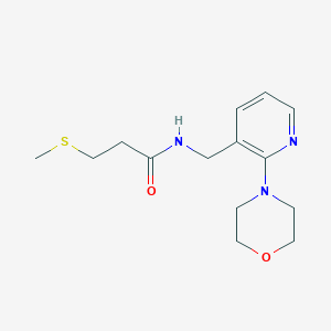 molecular formula C14H21N3O2S B4928842 3-(methylthio)-N-{[2-(4-morpholinyl)-3-pyridinyl]methyl}propanamide 