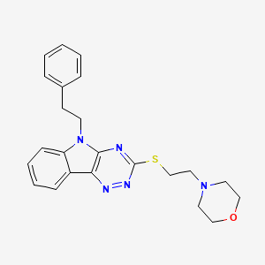 3-{[2-(4-morpholinyl)ethyl]thio}-5-(2-phenylethyl)-5H-[1,2,4]triazino[5,6-b]indole