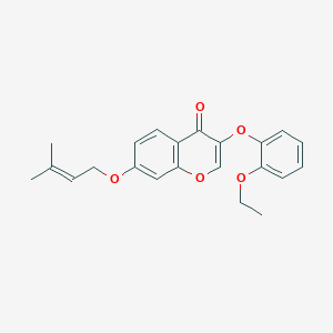 molecular formula C22H22O5 B492888 3-(2-ethoxyphenoxy)-7-[(3-methyl-2-butenyl)oxy]-4H-chromen-4-one CAS No. 724740-73-2