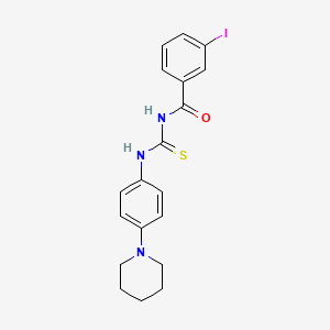 3-iodo-N-({[4-(1-piperidinyl)phenyl]amino}carbonothioyl)benzamide