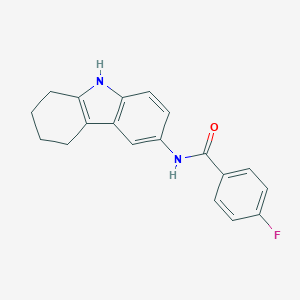 molecular formula C19H17FN2O B492891 4-fluoro-N-(2,3,4,9-tetrahydro-1H-carbazol-6-yl)benzamide 