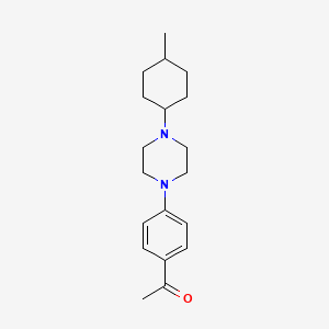 molecular formula C19H28N2O B4928911 1-{4-[4-(4-methylcyclohexyl)-1-piperazinyl]phenyl}ethanone 