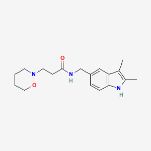 N-[(2,3-dimethyl-1H-indol-5-yl)methyl]-3-(1,2-oxazinan-2-yl)propanamide