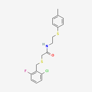 2-[(2-chloro-6-fluorobenzyl)thio]-N-{2-[(4-methylphenyl)thio]ethyl}acetamide