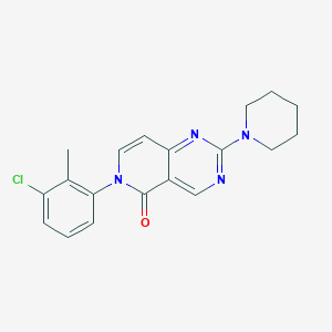 molecular formula C19H19ClN4O B4928944 6-(3-chloro-2-methylphenyl)-2-(1-piperidinyl)pyrido[4,3-d]pyrimidin-5(6H)-one 