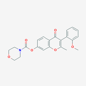 molecular formula C22H21NO6 B492895 3-(2-methoxyphenyl)-2-methyl-4-oxo-4H-chromen-7-yl 4-morpholinecarboxylate CAS No. 724740-83-4