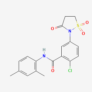 2-chloro-N-(2,4-dimethylphenyl)-5-(1,1-dioxido-3-oxo-2-isothiazolidinyl)benzamide