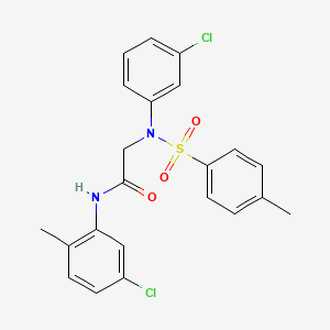 N~1~-(5-chloro-2-methylphenyl)-N~2~-(3-chlorophenyl)-N~2~-[(4-methylphenyl)sulfonyl]glycinamide