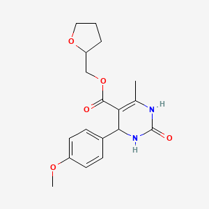 tetrahydro-2-furanylmethyl 4-(4-methoxyphenyl)-6-methyl-2-oxo-1,2,3,4-tetrahydro-5-pyrimidinecarboxylate