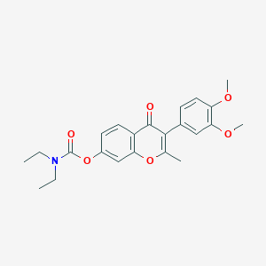 molecular formula C23H25NO6 B492898 3-(3,4-dimethoxyphenyl)-2-methyl-4-oxo-4H-chromen-7-yl diethylcarbamate CAS No. 724740-97-0