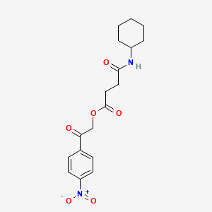 2-(4-nitrophenyl)-2-oxoethyl 4-(cyclohexylamino)-4-oxobutanoate