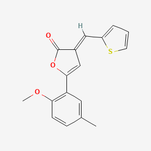 molecular formula C17H14O3S B4928988 5-(2-methoxy-5-methylphenyl)-3-(2-thienylmethylene)-2(3H)-furanone 