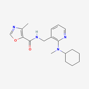 N-({2-[cyclohexyl(methyl)amino]-3-pyridinyl}methyl)-4-methyl-1,3-oxazole-5-carboxamide