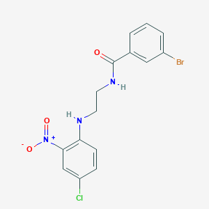 molecular formula C15H13BrClN3O3 B4929010 3-bromo-N-{2-[(4-chloro-2-nitrophenyl)amino]ethyl}benzamide 