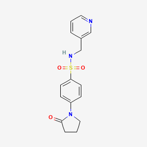 4-(2-oxo-1-pyrrolidinyl)-N-(3-pyridinylmethyl)benzenesulfonamide