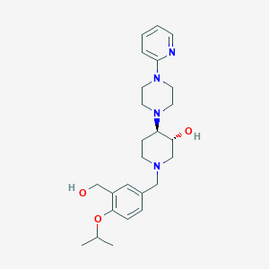 molecular formula C25H36N4O3 B4929039 (3R*,4R*)-1-[3-(hydroxymethyl)-4-isopropoxybenzyl]-4-[4-(2-pyridinyl)-1-piperazinyl]-3-piperidinol 