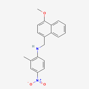molecular formula C19H18N2O3 B4929096 N-[(4-methoxy-1-naphthyl)methyl]-2-methyl-4-nitroaniline 