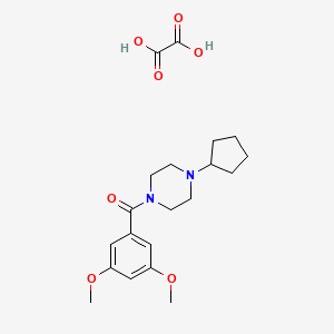molecular formula C20H28N2O7 B4929116 1-cyclopentyl-4-(3,5-dimethoxybenzoyl)piperazine oxalate 