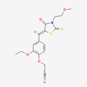 5-[3-ethoxy-4-(2-propyn-1-yloxy)benzylidene]-3-(2-methoxyethyl)-2-thioxo-1,3-thiazolidin-4-one