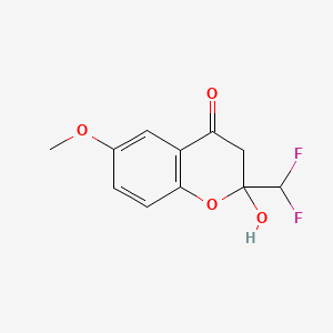 molecular formula C11H10F2O4 B4929163 2-(difluoromethyl)-2-hydroxy-6-methoxy-2,3-dihydro-4H-chromen-4-one 