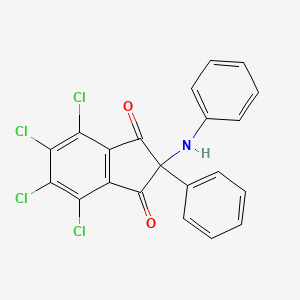 molecular formula C21H11Cl4NO2 B4929183 2-anilino-4,5,6,7-tetrachloro-2-phenyl-1H-indene-1,3(2H)-dione 