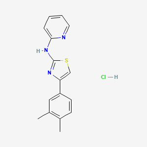 molecular formula C16H16ClN3S B4929195 N-[4-(3,4-dimethylphenyl)-1,3-thiazol-2-yl]-2-pyridinamine hydrochloride 