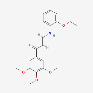 molecular formula C20H23NO5 B4929209 3-[(2-ethoxyphenyl)amino]-1-(3,4,5-trimethoxyphenyl)-2-propen-1-one 