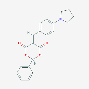 2-Phenyl-5-[4-(1-pyrrolidinyl)benzylidene]-1,3-dioxane-4,6-dione