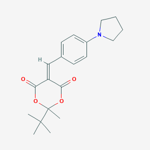 2-Tert-butyl-2-methyl-5-[4-(pyrrolidin-1-yl)benzylidene]-1,3-dioxane-4,6-dione