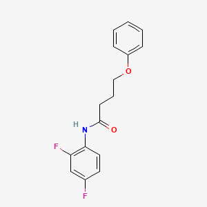 molecular formula C16H15F2NO2 B4929252 N-(2,4-difluorophenyl)-4-phenoxybutanamide 