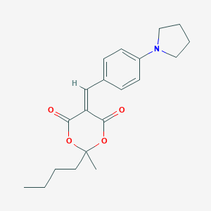 molecular formula C20H25NO4 B492926 2-Butyl-2-methyl-5-[4-(1-pyrrolidinyl)benzylidene]-1,3-dioxane-4,6-dione 