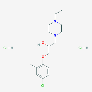 molecular formula C16H27Cl3N2O2 B4929280 1-(4-chloro-2-methylphenoxy)-3-(4-ethyl-1-piperazinyl)-2-propanol dihydrochloride 