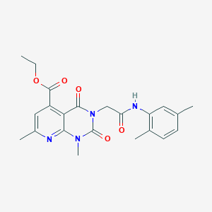 molecular formula C22H24N4O5 B4929304 ethyl 3-{2-[(2,5-dimethylphenyl)amino]-2-oxoethyl}-1,7-dimethyl-2,4-dioxo-1,2,3,4-tetrahydropyrido[2,3-d]pyrimidine-5-carboxylate 