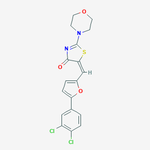 (5E)-5-{[5-(3,4-dichlorophenyl)furan-2-yl]methylidene}-2-(morpholin-4-yl)-1,3-thiazol-4(5H)-one