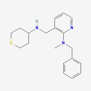 molecular formula C19H25N3S B4929324 N-benzyl-N-methyl-3-[(tetrahydro-2H-thiopyran-4-ylamino)methyl]-2-pyridinamine 