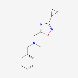 molecular formula C14H17N3O B4929331 N-benzyl-1-(3-cyclopropyl-1,2,4-oxadiazol-5-yl)-N-methylmethanamine 