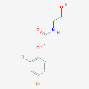 molecular formula C10H11BrClNO3 B4929351 2-(4-bromo-2-chlorophenoxy)-N-(2-hydroxyethyl)acetamide 