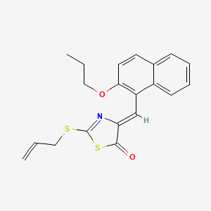 molecular formula C20H19NO2S2 B4929371 2-(allylthio)-4-[(2-propoxy-1-naphthyl)methylene]-1,3-thiazol-5(4H)-one 