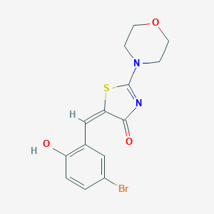 molecular formula C14H13BrN2O3S B492941 5-(5-bromo-2-hydroxybenzylidene)-2-(4-morpholinyl)-1,3-thiazol-4(5H)-one 