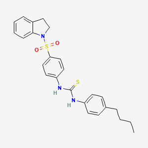 molecular formula C25H27N3O2S2 B4929411 N-(4-butylphenyl)-N'-[4-(2,3-dihydro-1H-indol-1-ylsulfonyl)phenyl]thiourea 