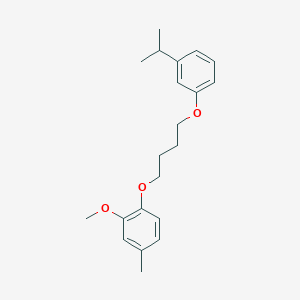 molecular formula C21H28O3 B4929413 1-[4-(3-isopropylphenoxy)butoxy]-2-methoxy-4-methylbenzene 