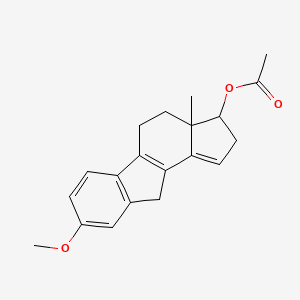 molecular formula C20H22O3 B4929415 8-methoxy-3a-methyl-2,3,3a,4,5,10-hexahydrocyclopenta[a]fluoren-3-yl acetate 