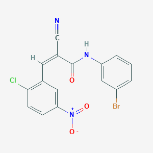 N-(3-bromophenyl)-3-(2-chloro-5-nitrophenyl)-2-cyanoacrylamide