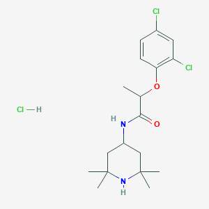 molecular formula C18H27Cl3N2O2 B4929436 2-(2,4-dichlorophenoxy)-N-(2,2,6,6-tetramethyl-4-piperidinyl)propanamide hydrochloride 