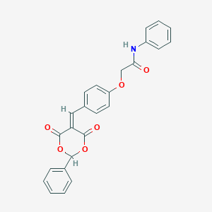 2-{4-[(4,6-dioxo-2-phenyl-1,3-dioxan-5-ylidene)methyl]phenoxy}-N-phenylacetamide