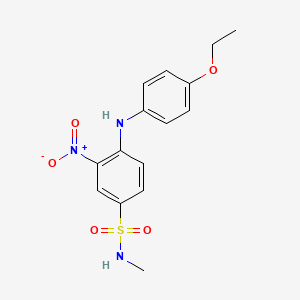 molecular formula C15H17N3O5S B4929461 4-[(4-ethoxyphenyl)amino]-N-methyl-3-nitrobenzenesulfonamide 