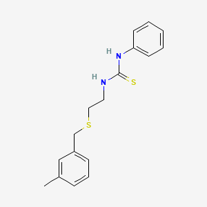 N-{2-[(3-methylbenzyl)thio]ethyl}-N'-phenylthiourea