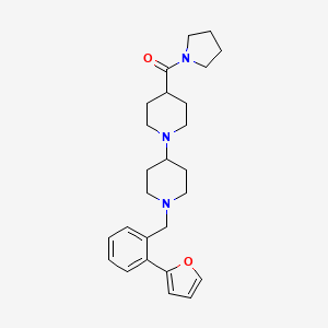 molecular formula C26H35N3O2 B4929514 1'-[2-(2-furyl)benzyl]-4-(1-pyrrolidinylcarbonyl)-1,4'-bipiperidine 